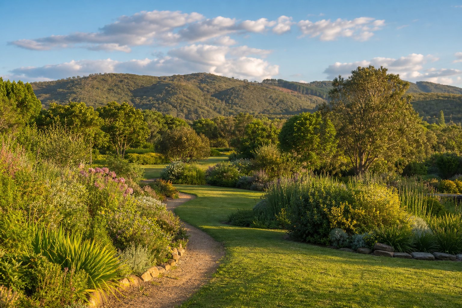 Landscaped indigenous estate garden