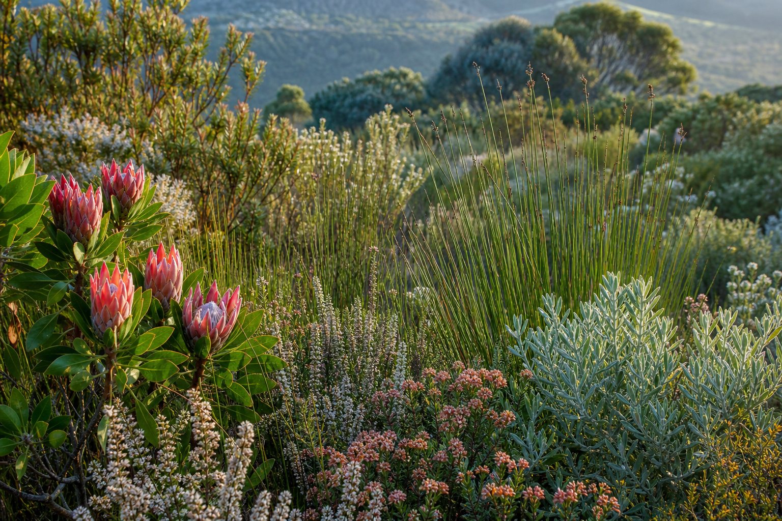 South African indigenous fynbos plants