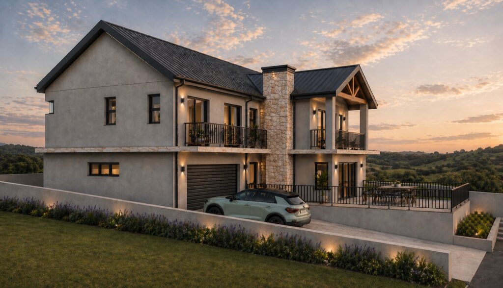 Architectural rendering of the proposed home on Erf 6605 - view 9