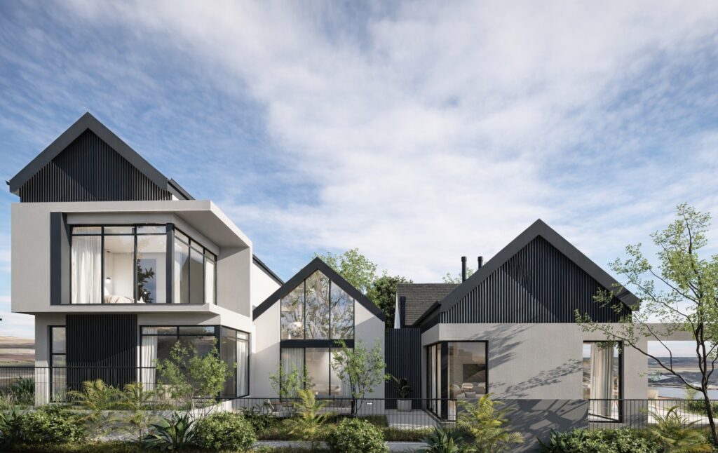 Architectural rendering of the proposed home on Erf 8085 - view 1