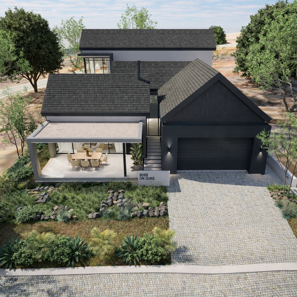 Architectural rendering of the proposed home on Erf 8085 - view 3